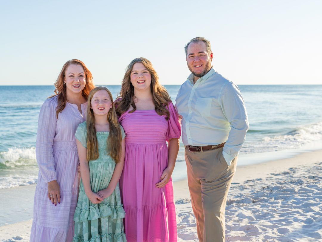 Gulf Coast family beach portrait 110