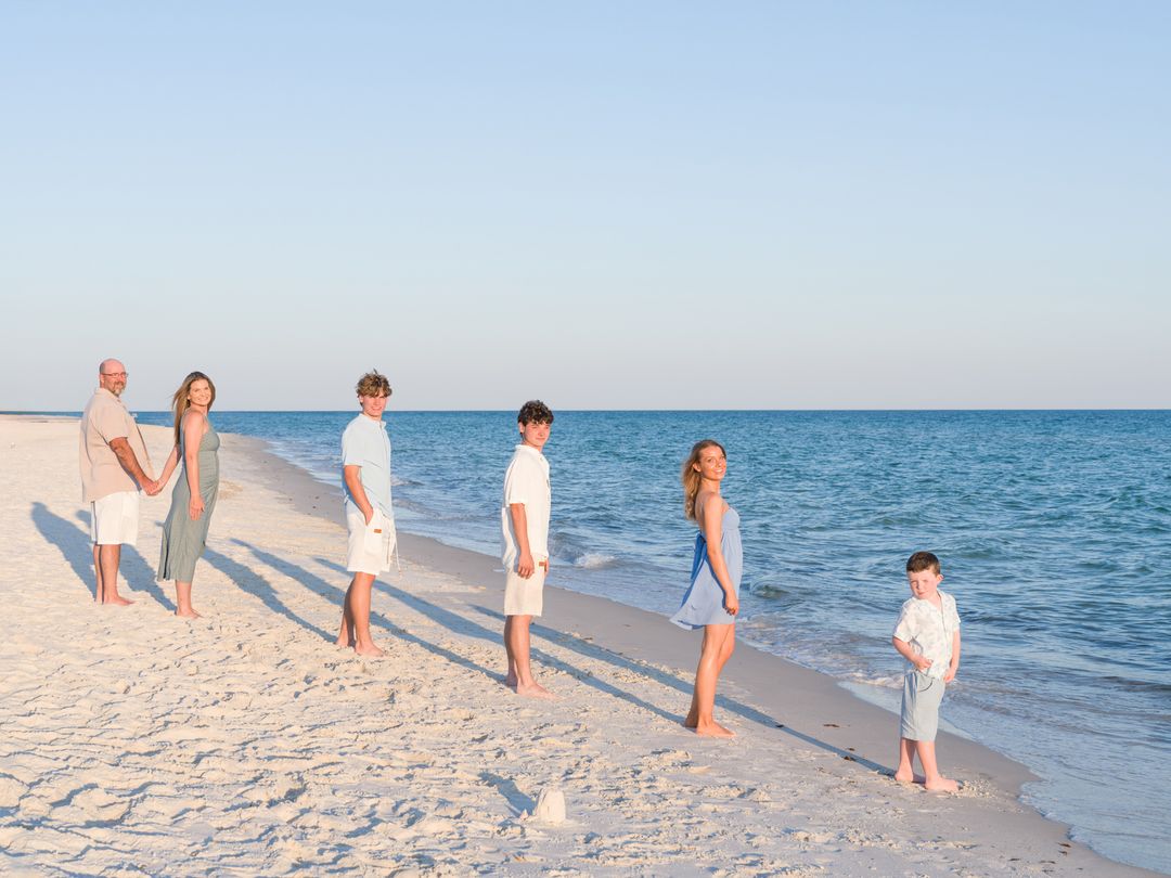 Gulf Coast family beach portrait 128